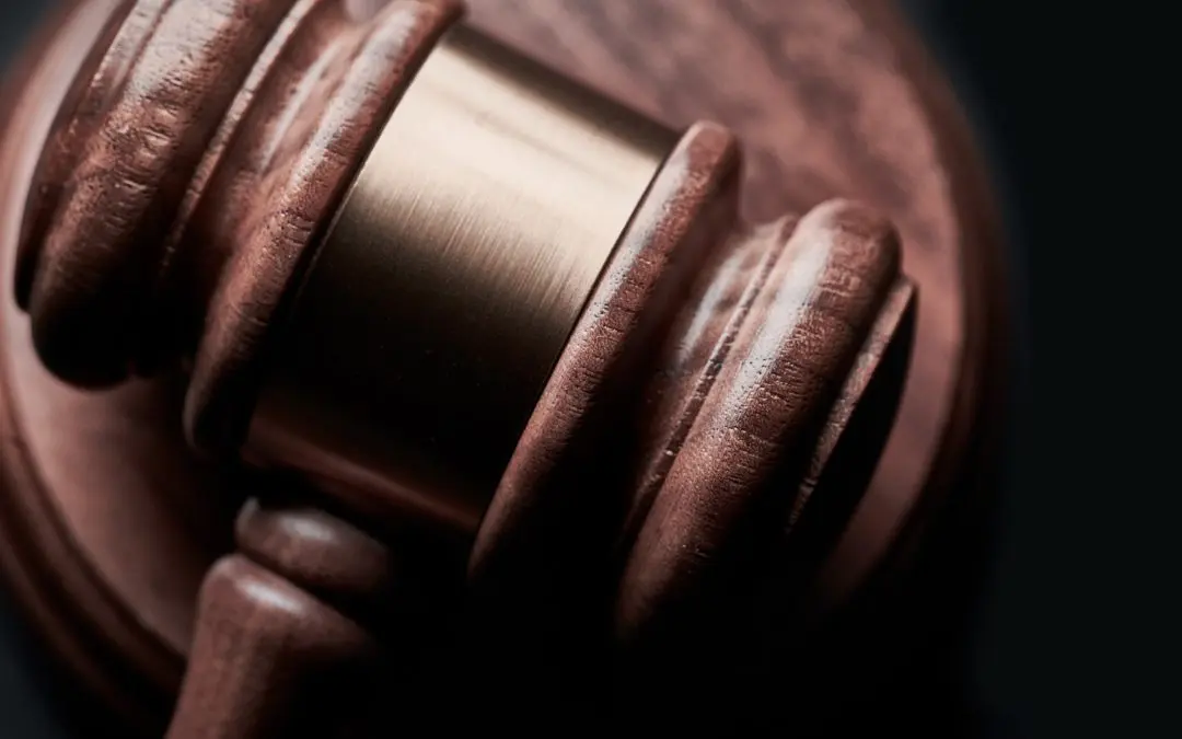 Close-up of wooden gavel
