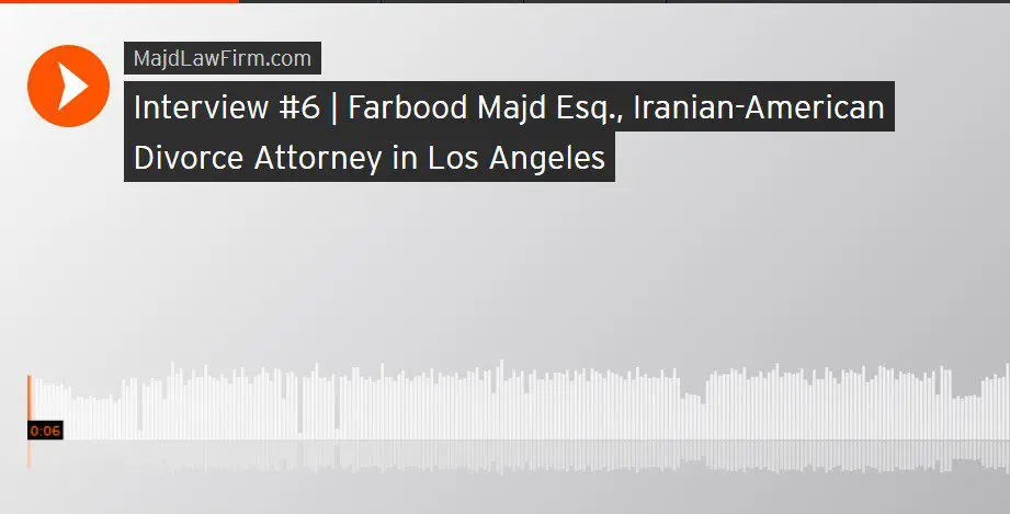 Interview audio waveform: Los Angeles divorce attorney